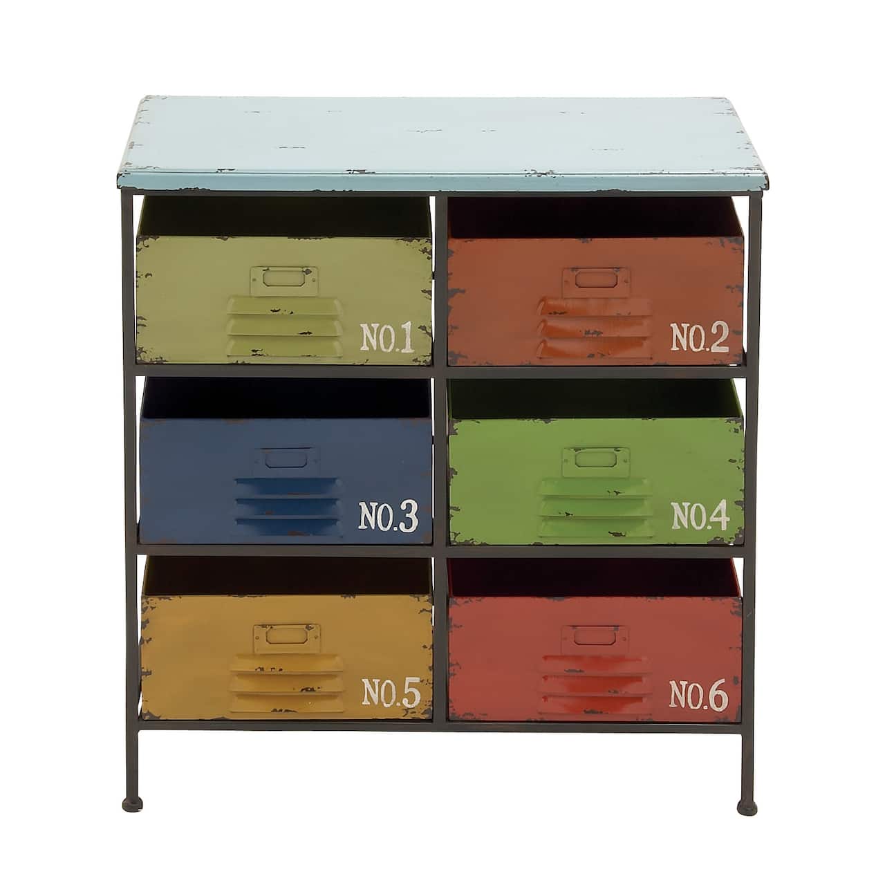 29'' Multi-Colored Industrial Metal Storage Unit